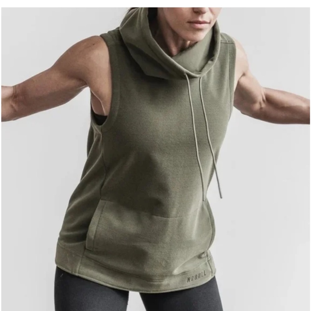 NOBULL Microplush Sleeveless Fleece Vest Hoodie
